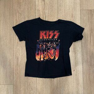 Kiss Destroyer Black Kids T-Shirt